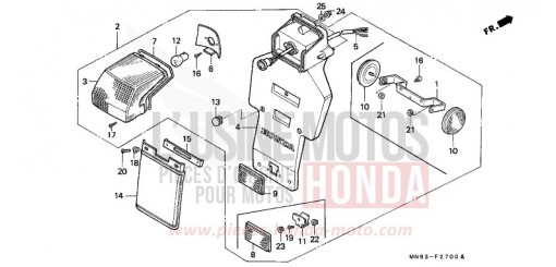FEU ARRIERE NX650L de 1990